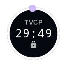 The countdown badge on the TV